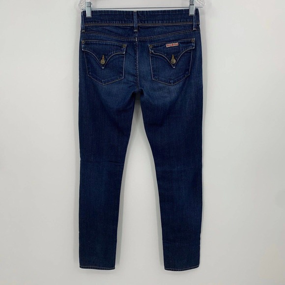 Hudson Collin Flap Skinny Jeans Size 28 Dark Wash Low Rise Zip Fly Soft Denim - Picture 2 of 10